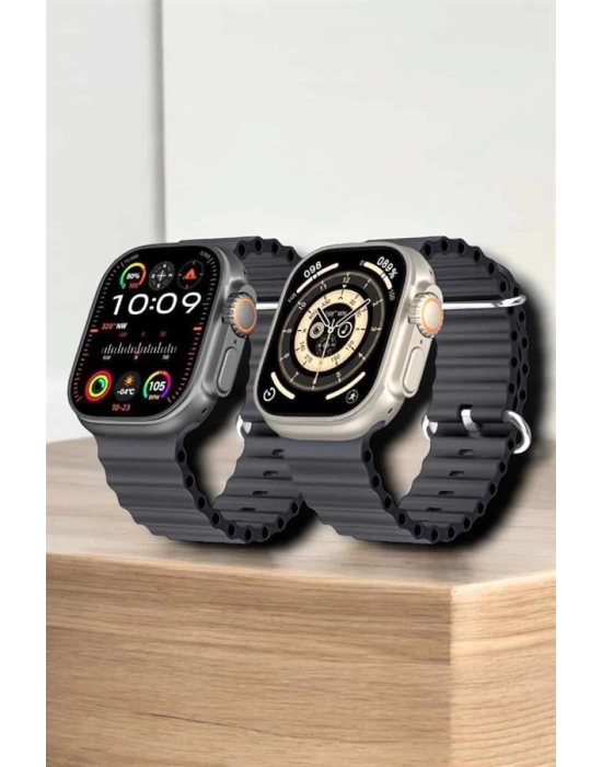 45 MM Gri Kasa Ultra Akıllı Saat Sesli Görüşme, Sağlık Takibi, Suya Dayanıklı