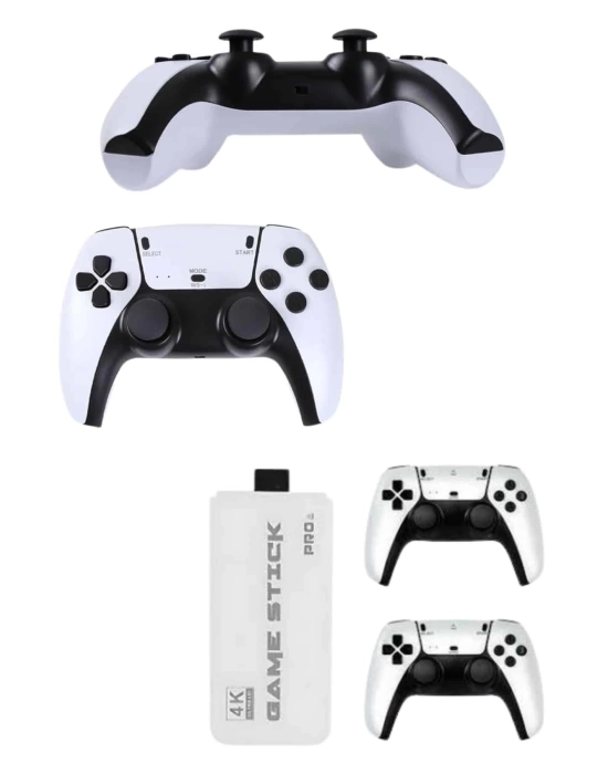 4K HD Görüntü Kaliteli Retro Game Stick 20000 Oyunlu Çift Kollu Beyaz Game Stick