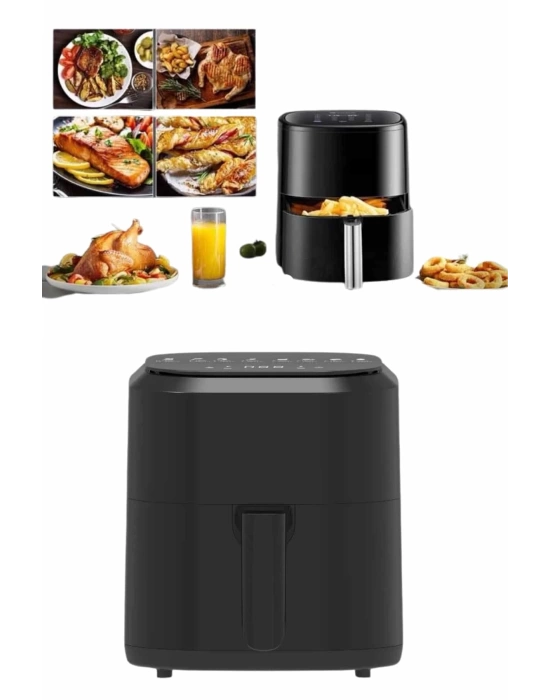 4L Airfryer Hazneli Hava Fritözü Yağsız Fritöz Taşınabilir Fırın İşlevi Gören Pratik