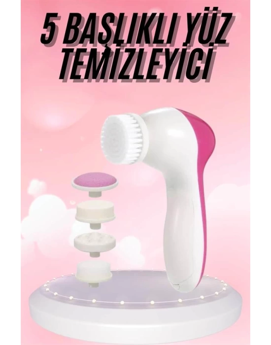 5 Başlıklı Titreşimli Cilt Temizleme Seti Canlandırıcı ve Onarıcı