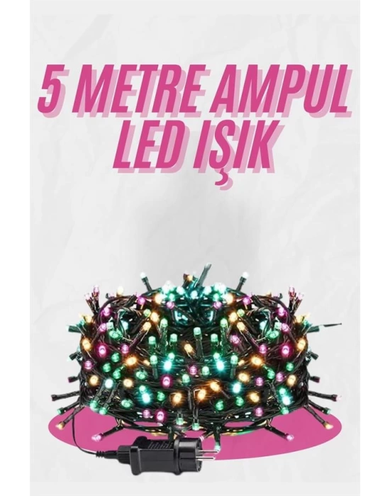 5 Metre Ampul LED Işık Renkli RGB Çok Renkli Led Aydınlatma