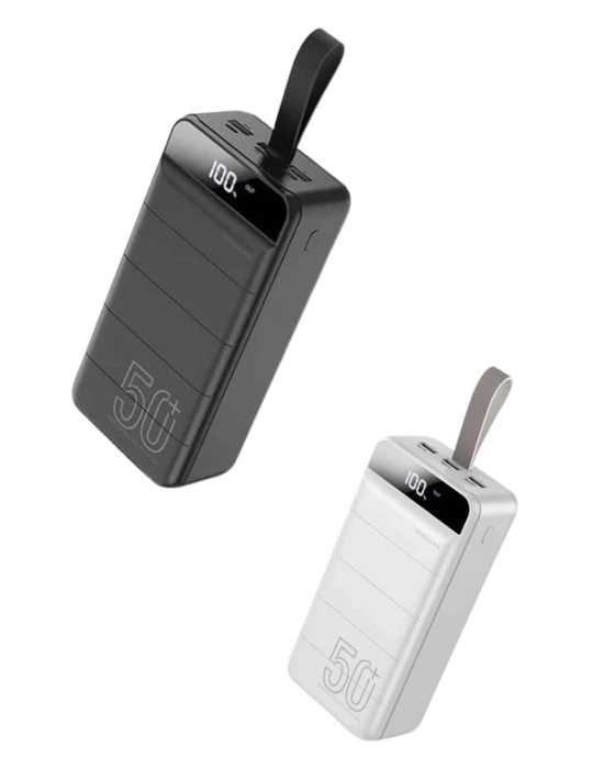 50.000 Mah Powerbank Turbo Hızlı Led Göstergeli Android İOS Uyumlu Taşınabilir Askılı