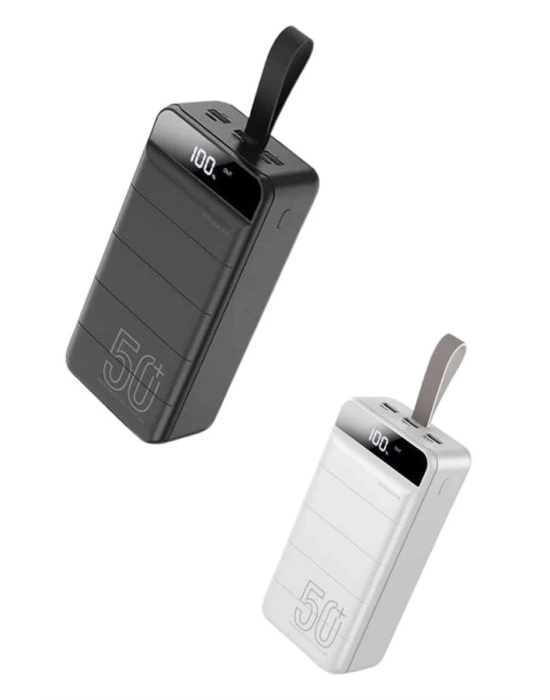 50.000 Mah Powerbank Turbo Hızlı Led Göstergeli Android İOS Uyumlu Taşınabilir Askılı