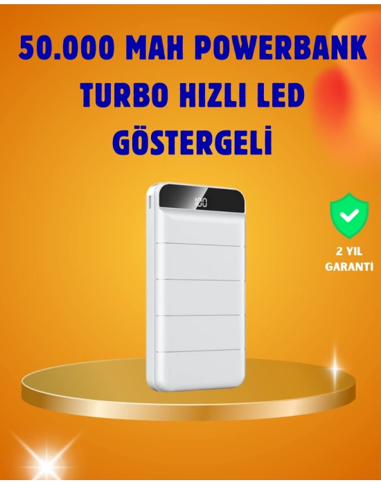 50000mAh LED Göstergeli Taşınabilir Şarj Cihazı