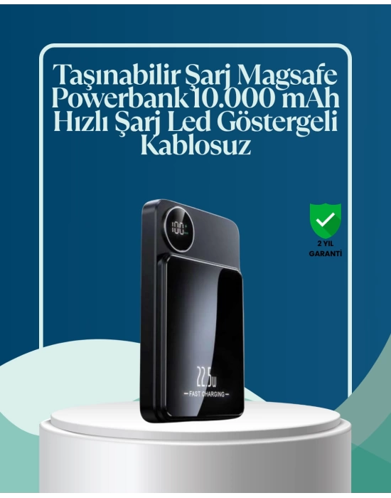 5000mAh / 10000mAh Kapasiteli Manyetik USB-C ve Kablosuz Powerbank