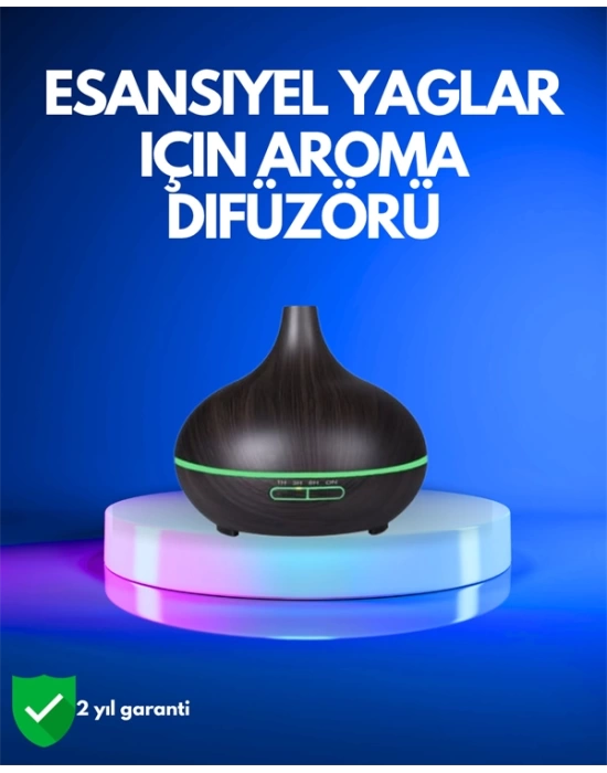 550 ml Kapasiteli Ultrasonik Difüzör – Yağsız Nemlendirici Kullanımıyla Uyumlu