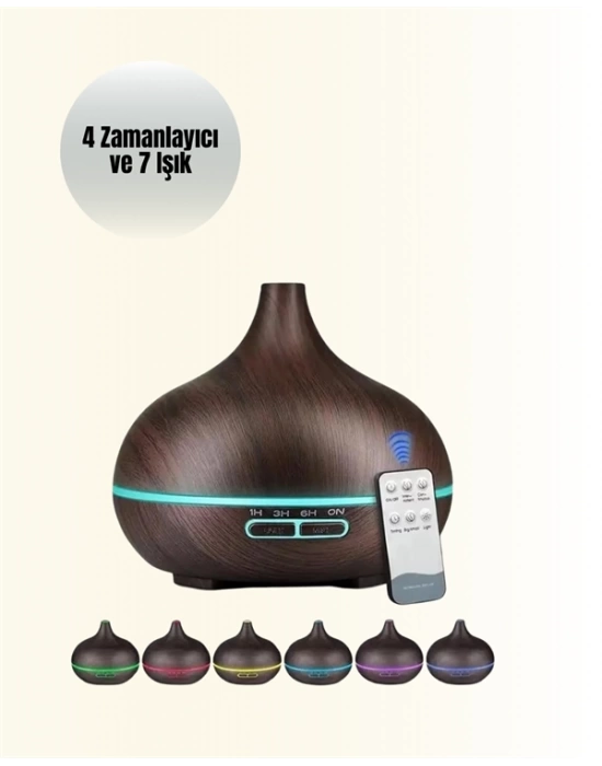 550 ml Kapasiteli Ultrasonik Difüzör – Yağsız Nemlendirici Kullanımıyla Uyumlu