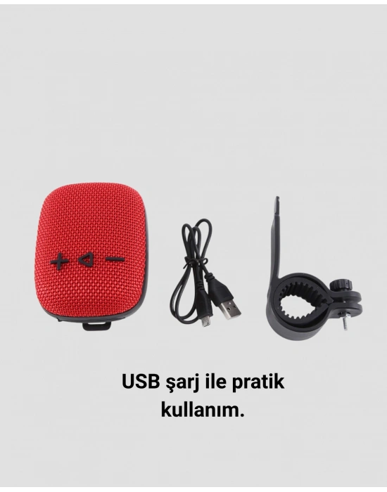 5W Kablosuz Bluetooth Hoparlör Güçlü Bas ve FM Radyo