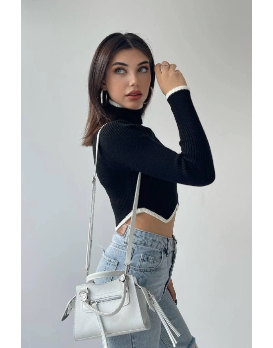 Balıkçı Crop Kazak Yeni Sezon Crop Kazak Kısa Kazak Boğazlı Kazak