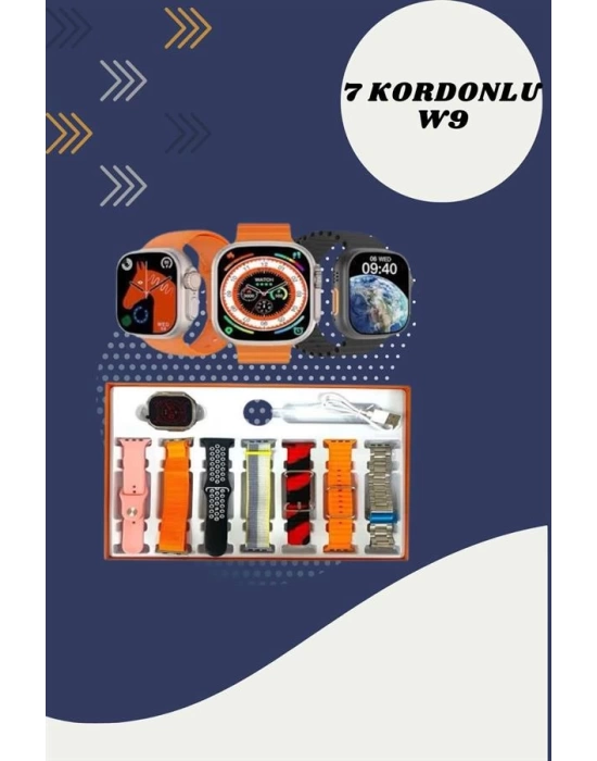7 Kordonlu Akıllı Saat Ve Yeni Nesil Kulaklık Dokunmatik Ekran Android ve İOS Uyumlu
