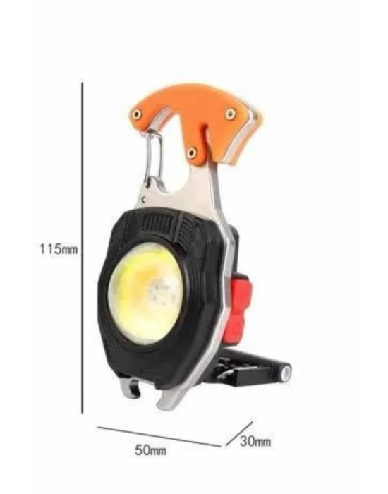 7 Modlu Mini Led Lamba Anahtarlık USB Şarjlı Kamp İçin Taşınabilir