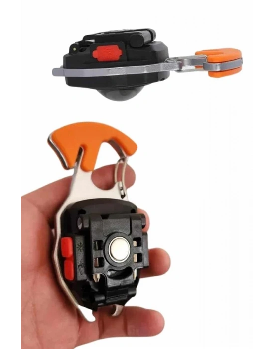 7 Modlu Mini Led Lamba Anahtarlık USB Şarjlı Kamp İçin Taşınabilir