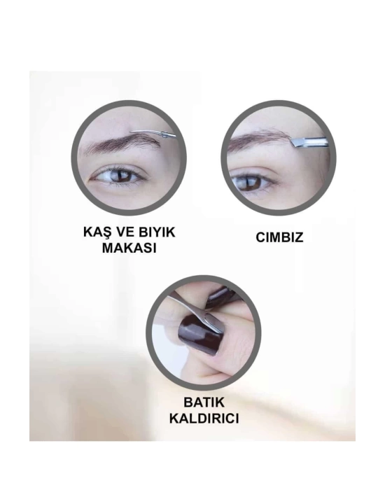 7 Parça Manikür Pedikür Seti El Ayak Bakımı Çantalı Paslanmaz Çelik
