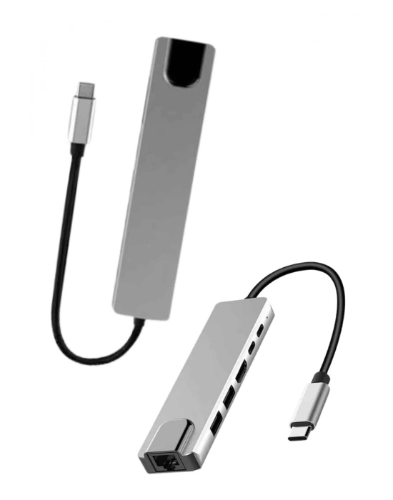 8 Port Çoklayıcı Macbook Ile Uyumlu Çoğaltıcı Type-C dönüştürücü TF SD kart