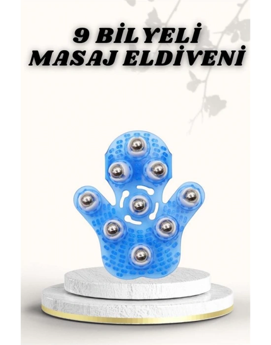 9 Bilyeli Masaj Eldiveni Giyilebilir Plastik Vücut Sıkılaştırıcı