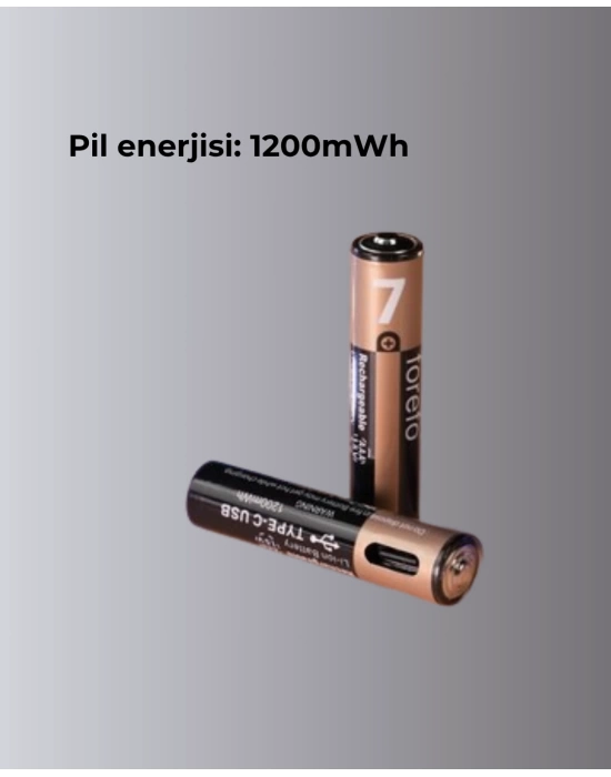 AAA Boyutunda USB Şarjlı Pil – Kompakt Tasarım, Geniş Uyumluluk