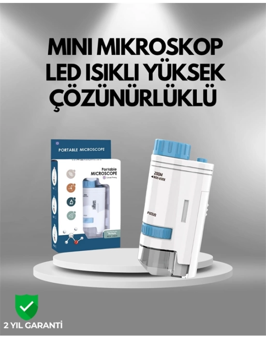 ABS Gövdeli Öğrenci ve Hobi Mikroskobu – Mavi Renk