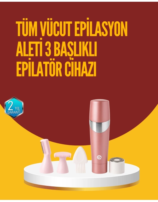 Acısız ve Hassas Tüy Temizleme Cihazı – 3 Başlıklı