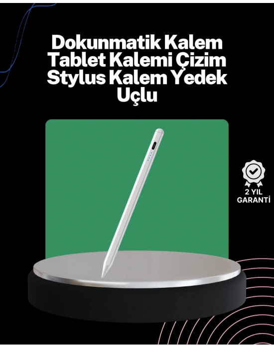 Akıcı Yazı ve Çizim için Eğim Sensörlü Dijital Kalem – 20 Saat Kesintisiz Kullanım