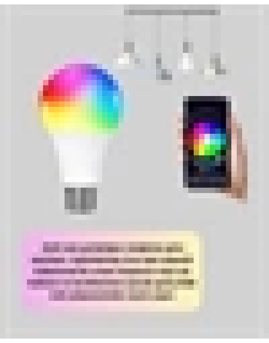 Akıllı 9W RGBW LED Ampul, tasaruflu romantik ışıklı