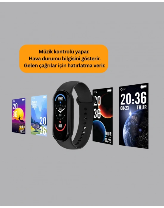 Akıllı Bileklik – Kalp Atışı, Uyku, Adımsayar ve Bildirim Takibi