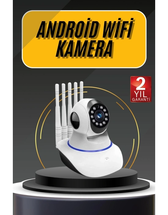 Akıllı Gece Görüşlü Sensörlü Wifi Kamera Telefondan Takip Edilebilir