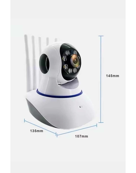 Akıllı Gece Görüşlü Sensörlü Wifi Kamera Telefondan Takip Edilebilir