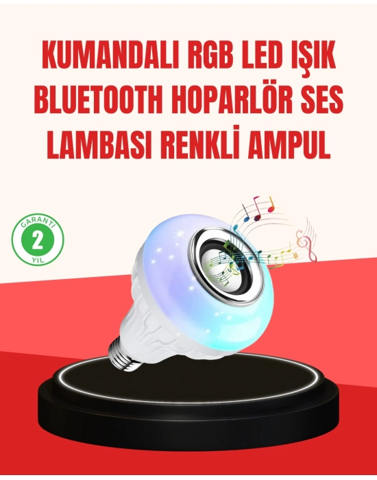 Akıllı LED Ampul – E27 Uyumlu ve Müzik Çalarlı Tasarım