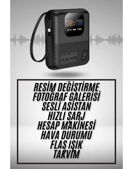 Akıllı Powerbank 10.000 MAH 4 Çıkışlı Taşınabilir Dijital Göstergeli