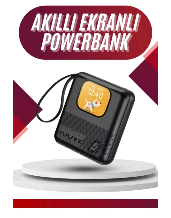 Akıllı Powerbank 10.000 MAH 4 Çıkışlı Taşınabilir Dijital Göstergeli