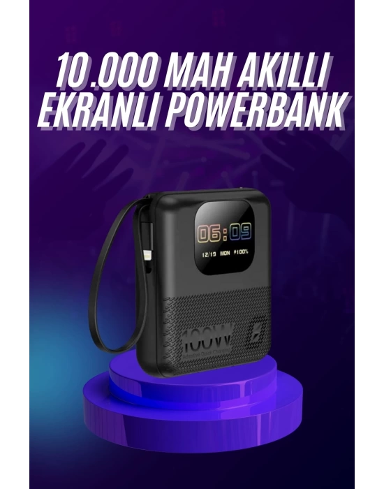 Akıllı Powerbank 10.000 Mah Ekranlı Müzik Dinleme Oyun Oynama Bluetooth Bağlantılı