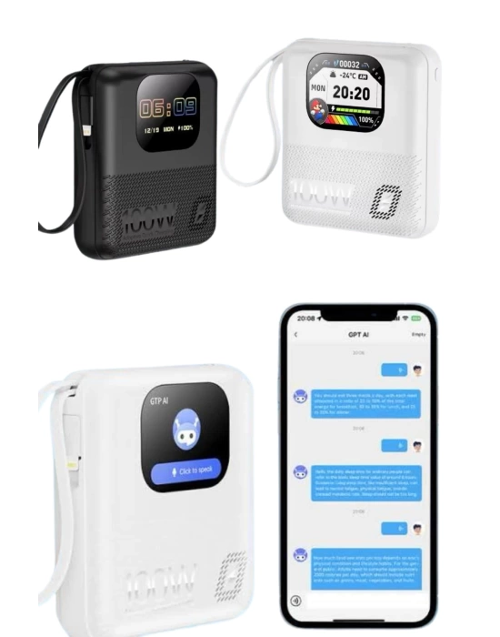 Akıllı Powerbank 10.000 Mah Ekranlı Müzik Dinleme Oyun Oynama Bluetooth Bağlantılı
