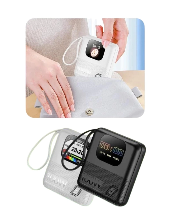 Akıllı Powerbank Ekranlı 10.000 Mah Hızlı Şarj Edebilen 4 Girişli Çok Fonksiyonlu