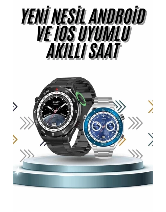 Akıllı Saat 1.62 İnç Ultimate Nabız Sensörlü Sesli Görüşme Yapabilen