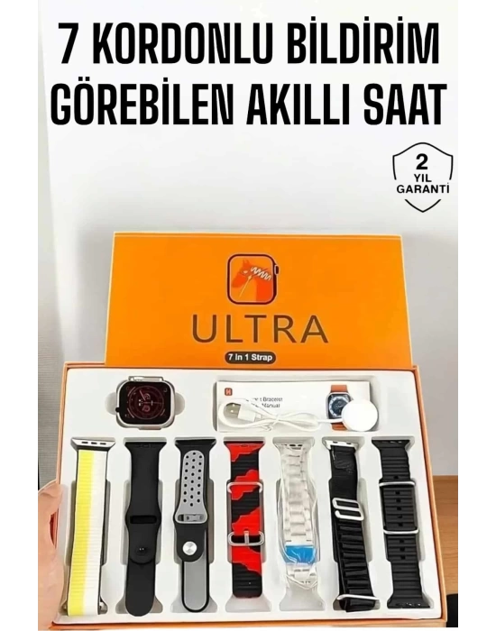 Akıllı Saat 7 Farklı Kordonlu Arama Cevaplayan Bildirim GPS Özelliği