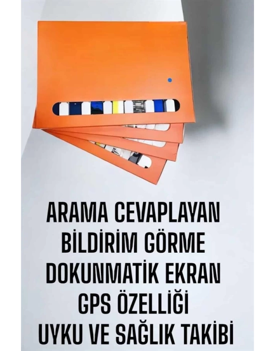 Akıllı Saat 7 Kordonlu Bildirim Görebilen Metal Kordon GPS Özelliği