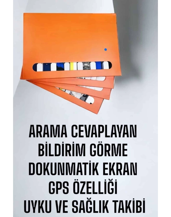 Akıllı Saat 7 Kordonlu Bildirim Görebilen Metal Kordon GPS Özelliği