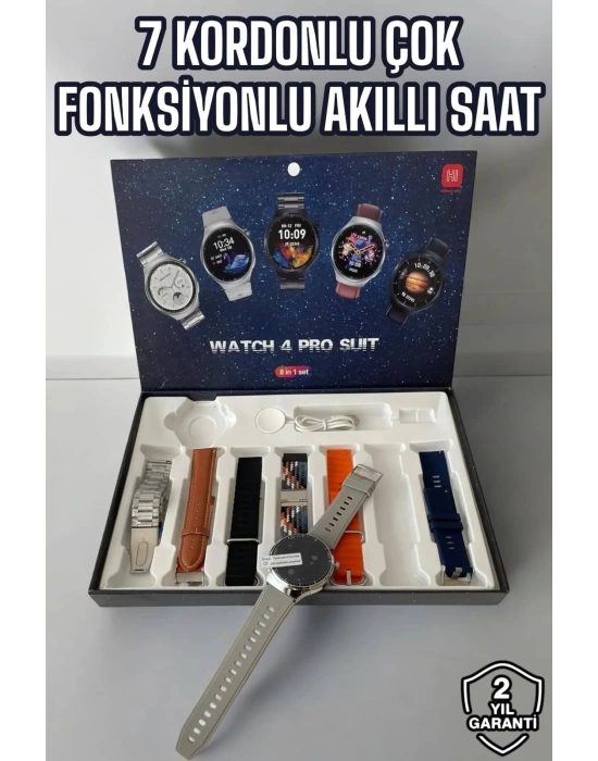 Akıllı Saat 7 Kordonlu Yeni Nesil Arama Cevaplayan Çok Fonksiyonlu