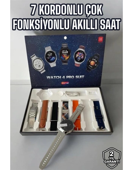 Akıllı Saat 7 Kordonlu Yeni Nesil Arama Cevaplayan Çok Fonksiyonlu