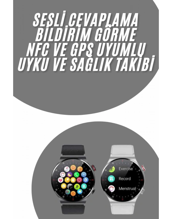 Akıllı Saat Adımsayar Nabız Ölçer Titreşim Özellikli Çağrı Cevaplama Sosyal Medya