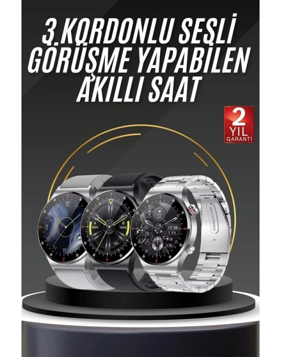 Akıllı Saat Adımsayar Nabız Ölçer Titreşim Özellikli Çağrı Cevaplama Sosyal Medya