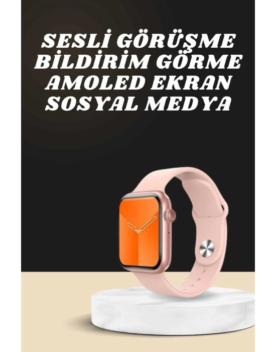 Akıllı Saat Alarm ve Titreşim Uyku ve Sağlık Takibi GPS Uyumlu Nabız Ölçer Sesli Görüşme