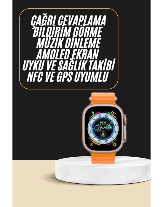 Akıllı Saat Amoled Ekran Bluetooth Bağlantılı Özel Tasarım Unısex