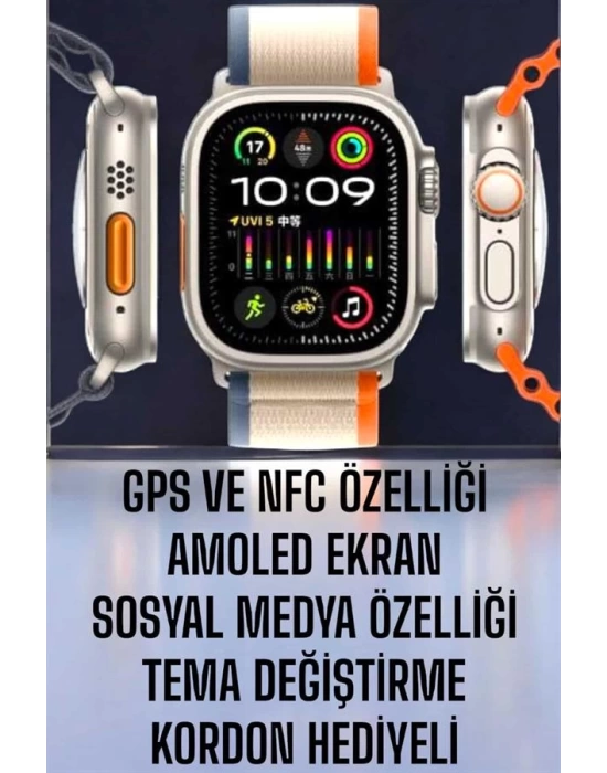 Akıllı Saat Amoled Ekran NFC Uyumlu Spor Modları Android ve İOS Uyumlu