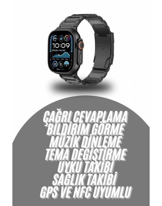 Akıllı Saat Arama Konuşma GPS ve NFC Özelliği 3 Kordonlu Amoled Ekran