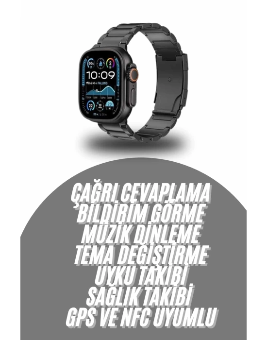 Akıllı Saat Arama Konuşma GPS ve NFC Özelliği 3 Kordonlu Amoled Ekran