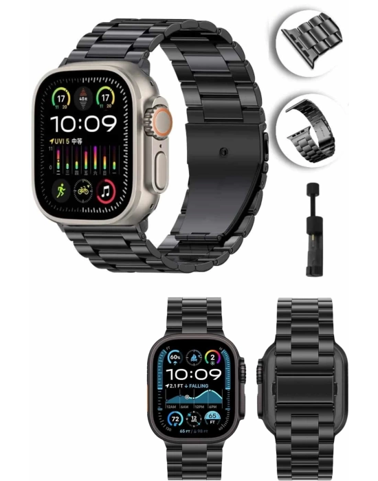 Akıllı Saat Arama Konuşma GPS ve NFC Özelliği 3 Kordonlu Amoled Ekran