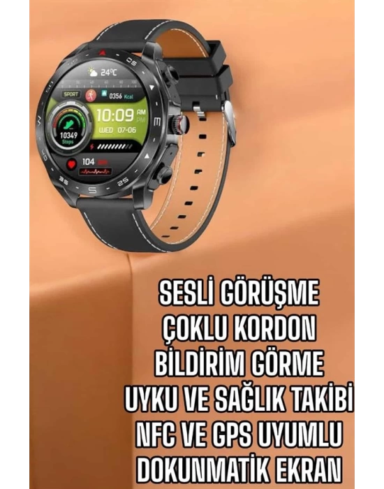 Akıllı Saat Bildirim Görme Sesli Görüşme Çoklu Kordon GPS Takibi