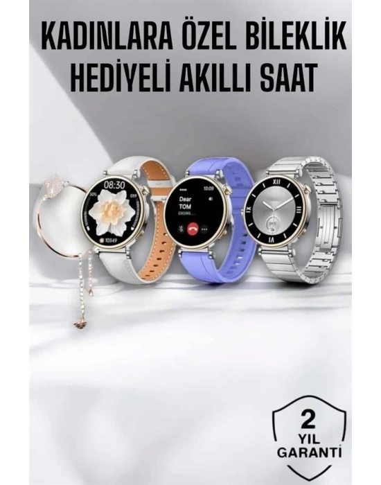 Akıllı Saat Bileklik Hediyeli Arama Cevaplayan Bluetooth Bağlantılı