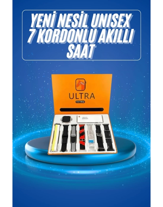 Akıllı Saat Çağrı Cevaplayabilen Unısex 7 Kordonlu Müzik Dinleme